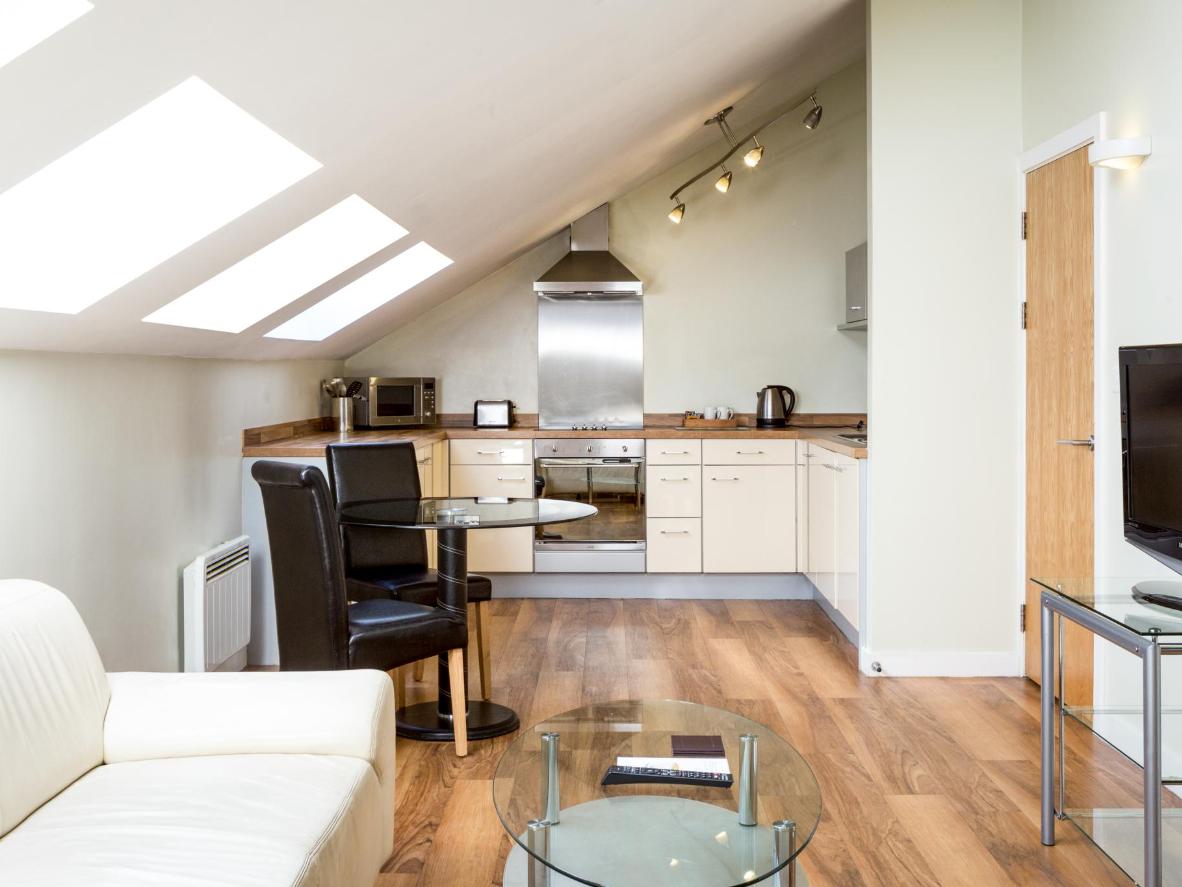 Roomzzz’s apartments come with modern kitchens and plenty of light