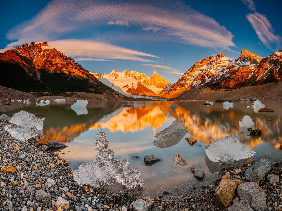 Snap a picture of the Cerro Torre mountain peak in El Chaltén