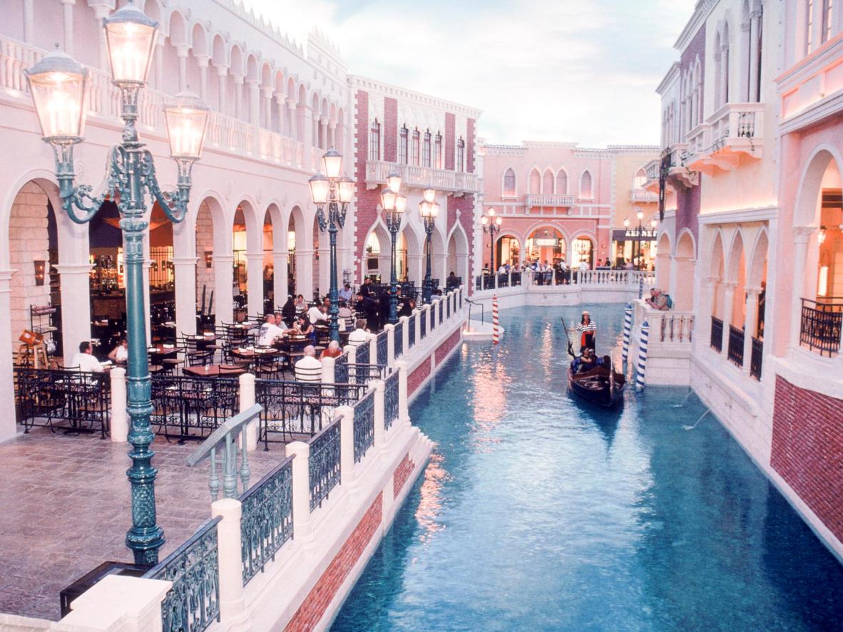 Float down Venetian canals in the middle of the desert