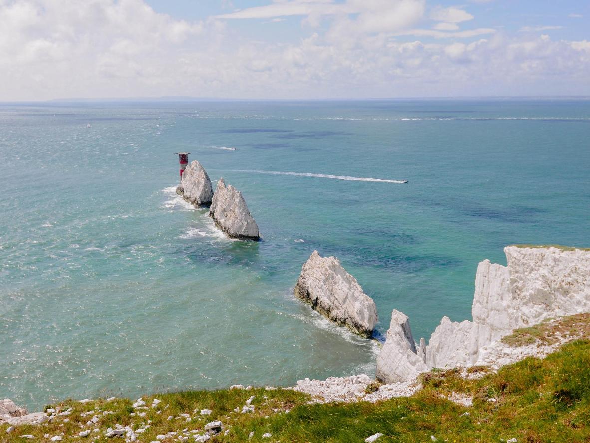 These famous chalk stacks known as ‘The Needles’ are a natural wonder