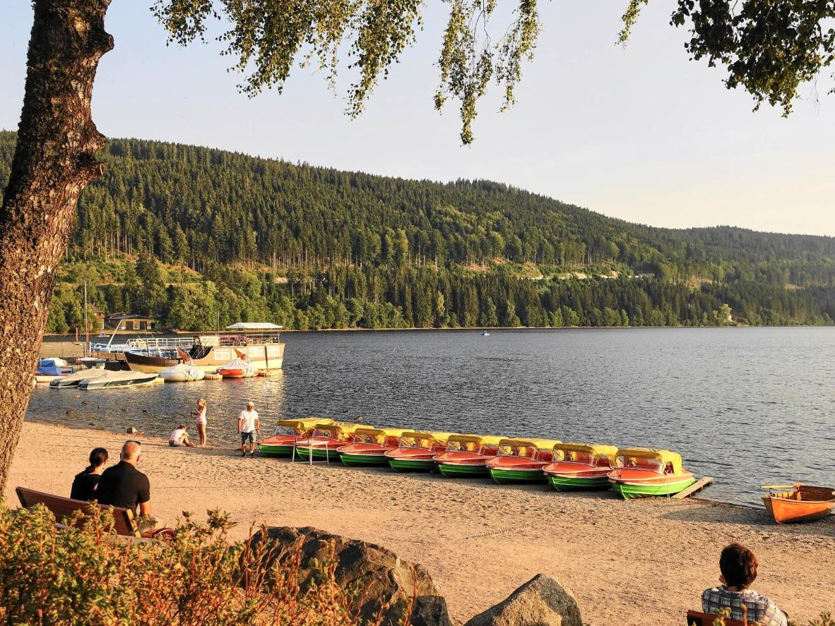 Eine Bootsfahrt auf dem mit Wäldern umrahmten Titisee gehört zum Pflichtprogramm