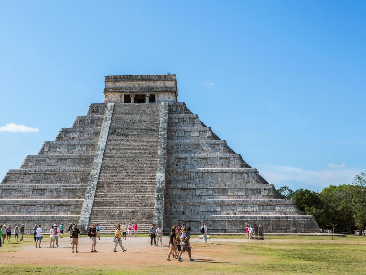 El Castillo pyramid, Valladolid, Mexico