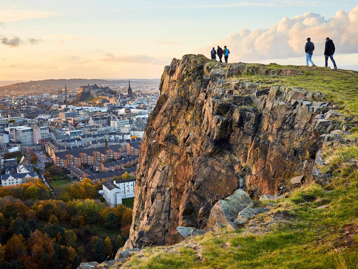 City view from Holyrood Park, Edinburgh