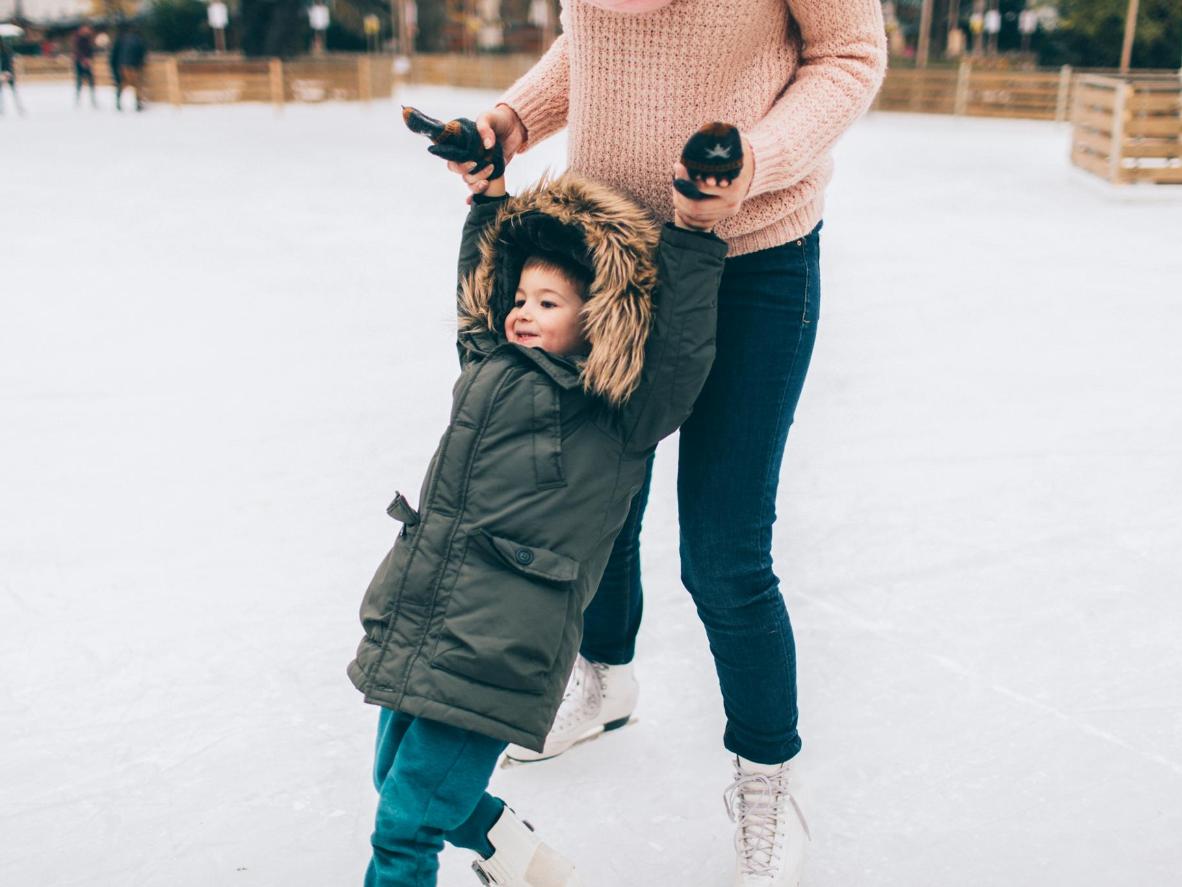 This outdoor rink is just outside Moscow's bustling city center