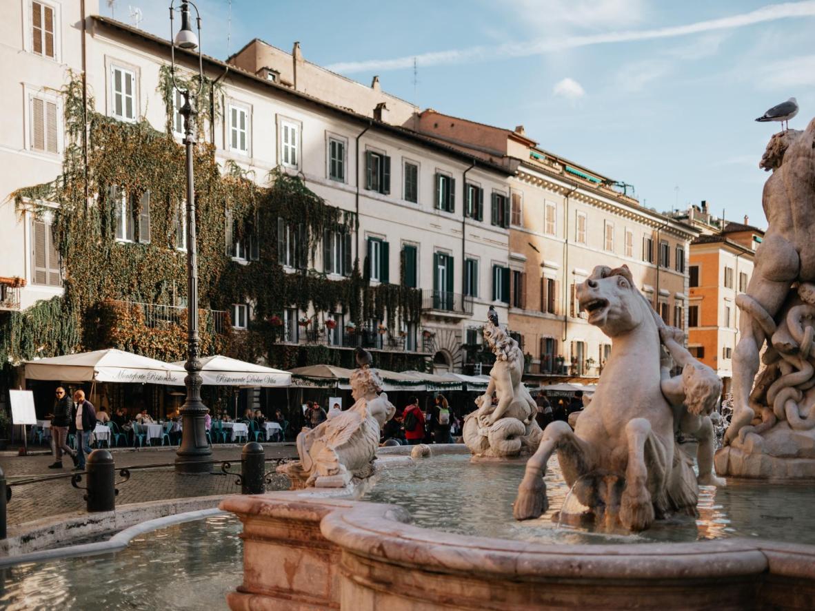 La Piazza Navona en Roma, Italia