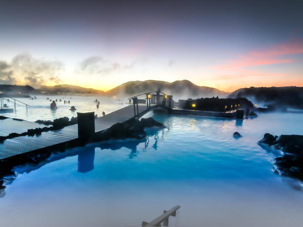 La Laguna Azul en Grindavík, Islandia