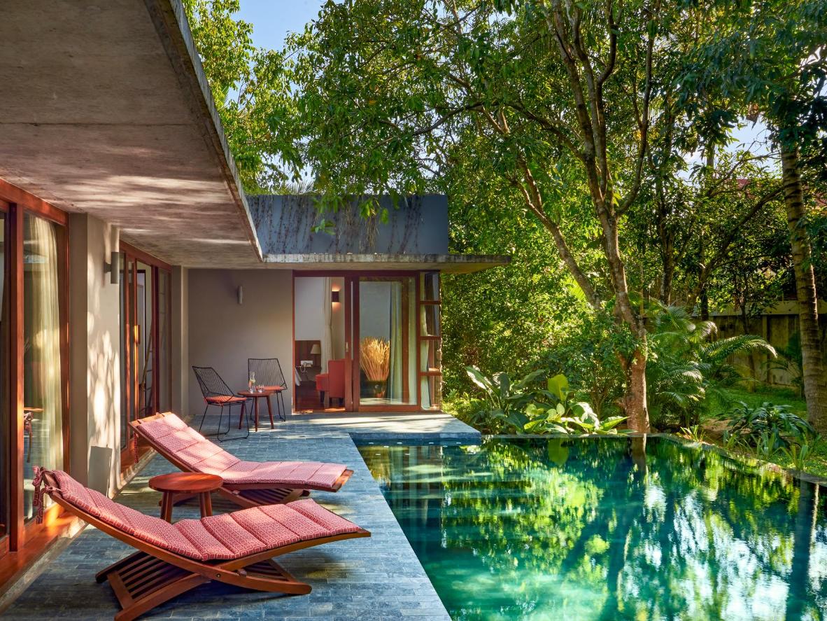 Cool off in the world-class swimming pool nestled among natural surroundings