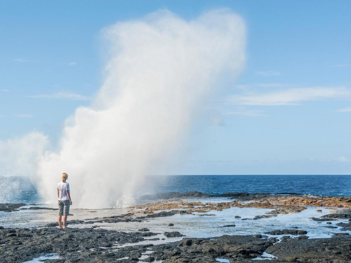 Stay entertained with activities like visiting the Alofaaga Blowholes 