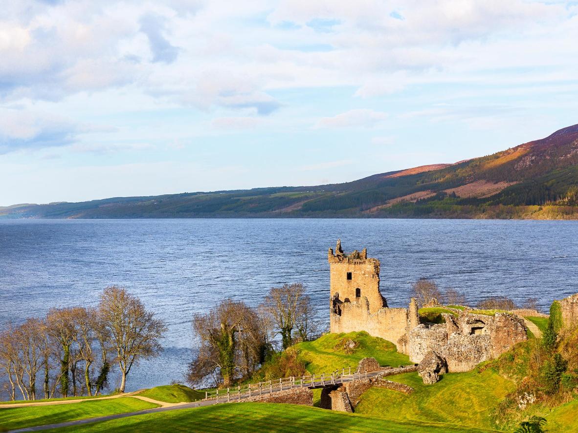 Talk a walk around Loch Ness to admire sights like Urquhart Castle