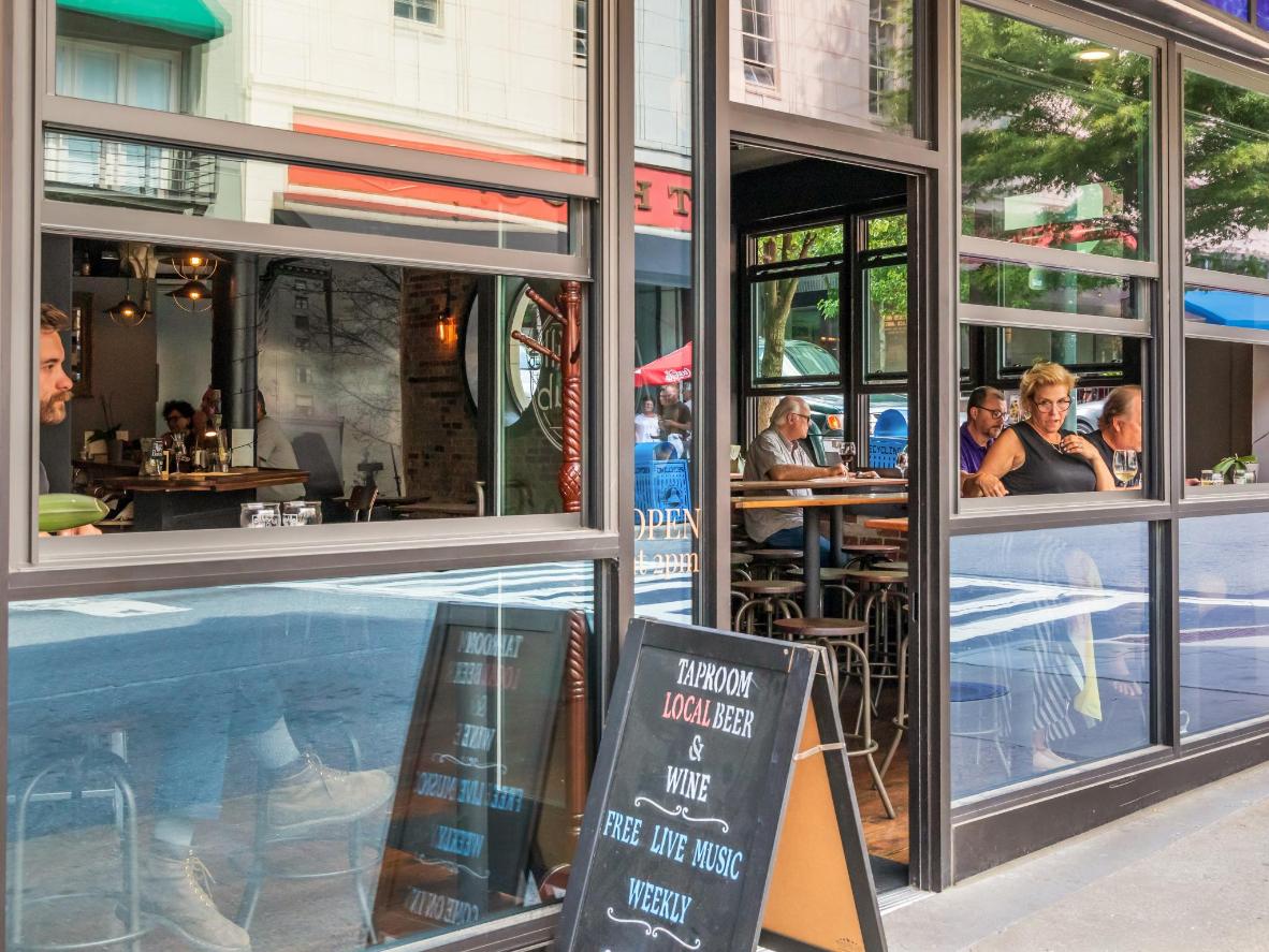 One of many craft breweries in downtown Asheville