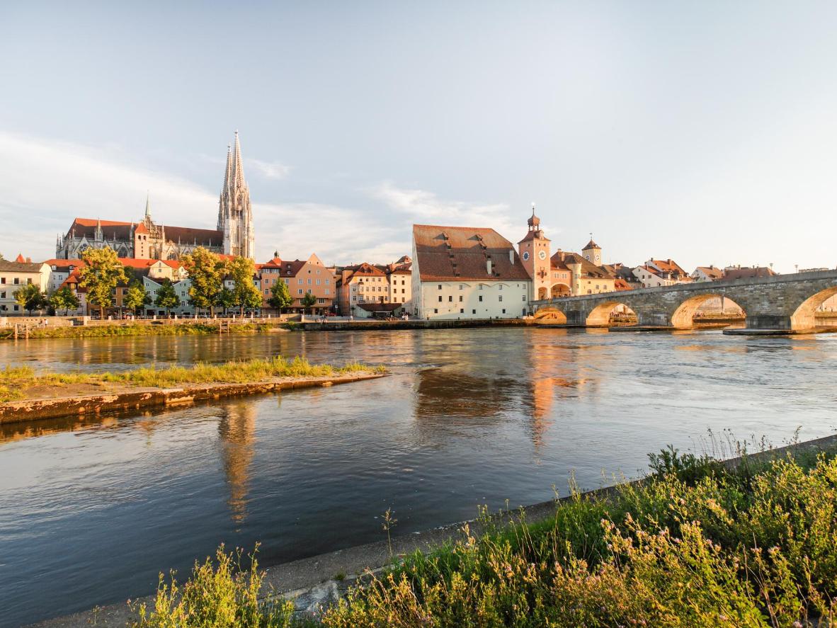 Along with the cathedral, the stone bridge is the city's most important landmark